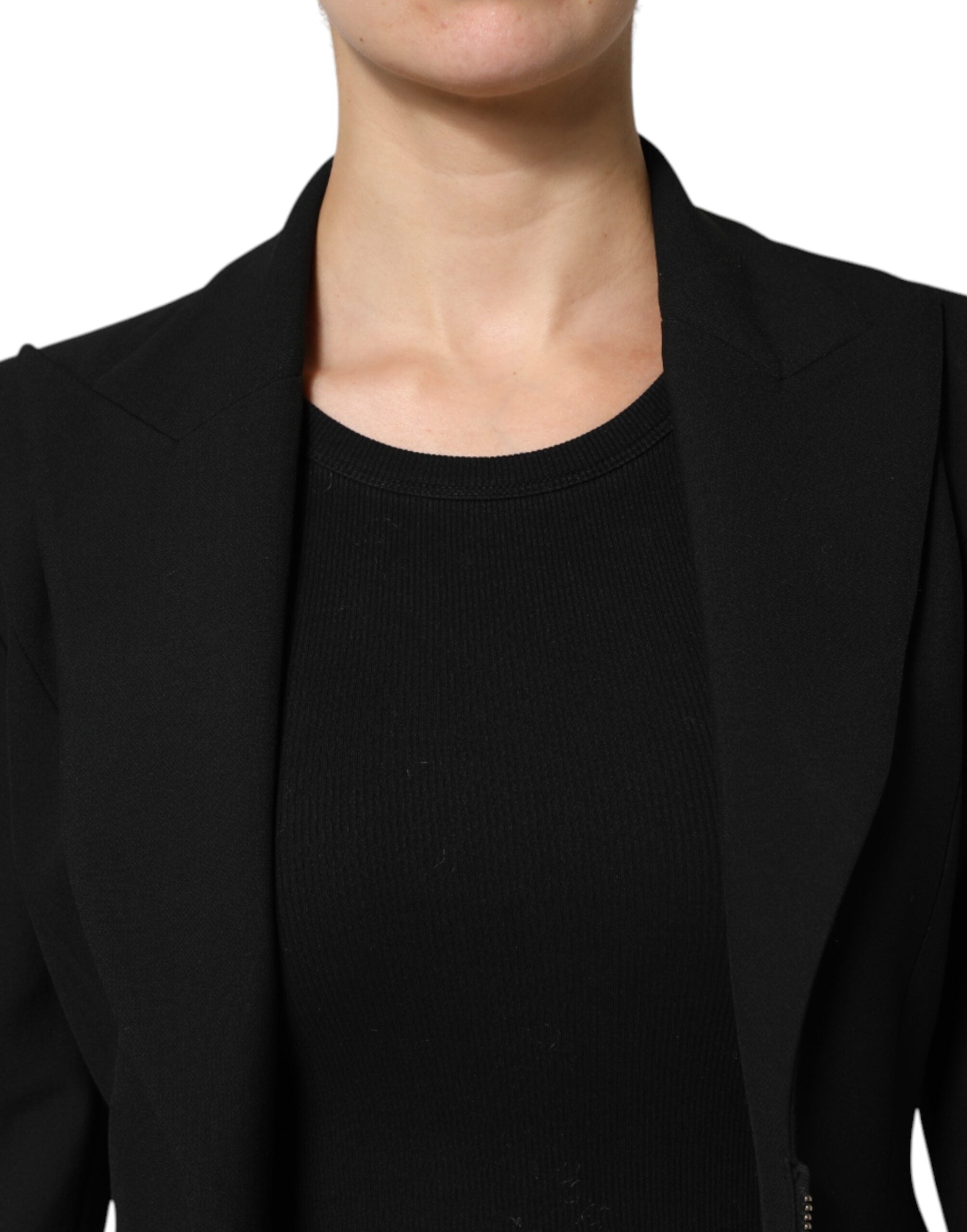 Les Hommes Schwarzer Polyester Einreihiger Trenchcoat Jacke